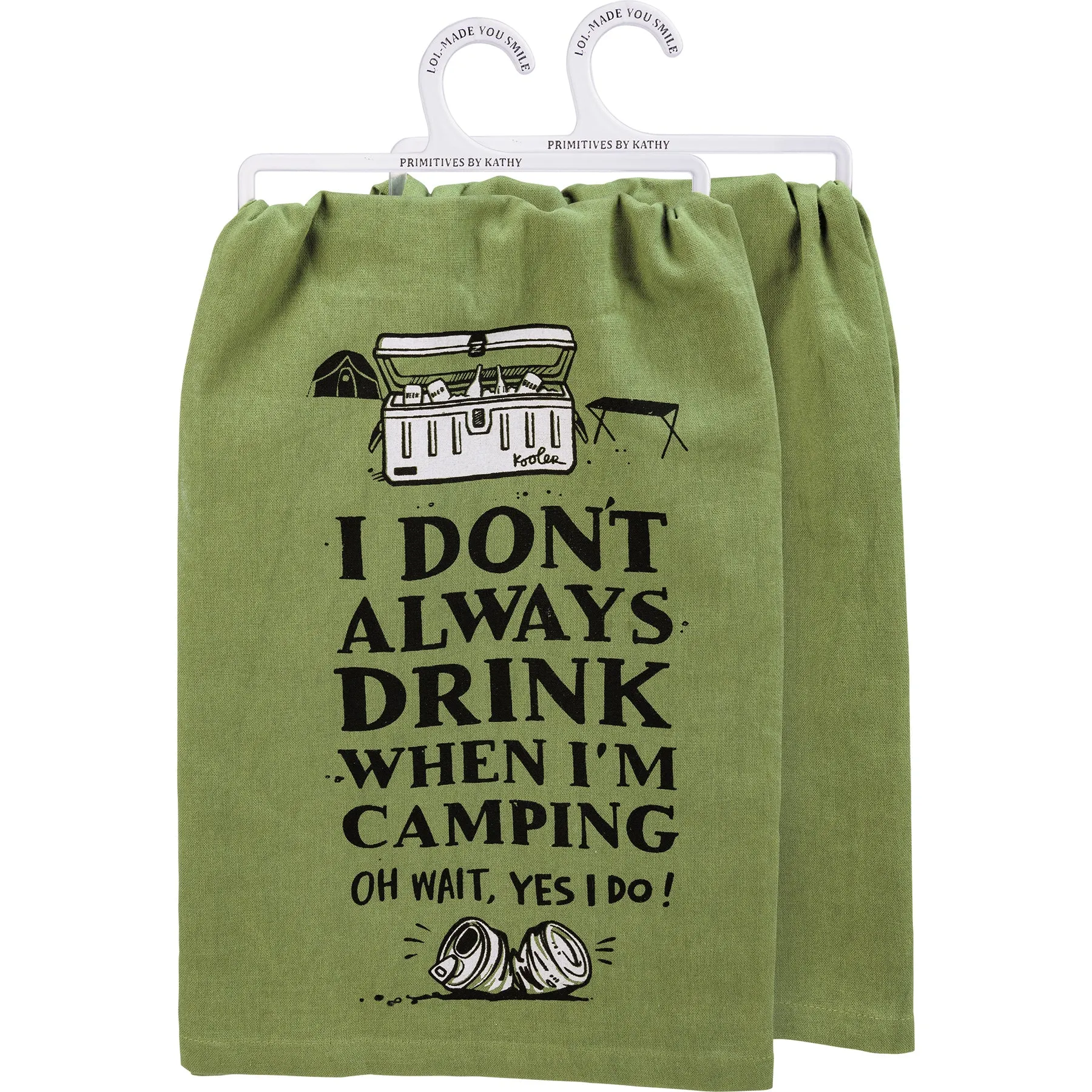 Drink When Camping Yes I Do Kitchen Towel