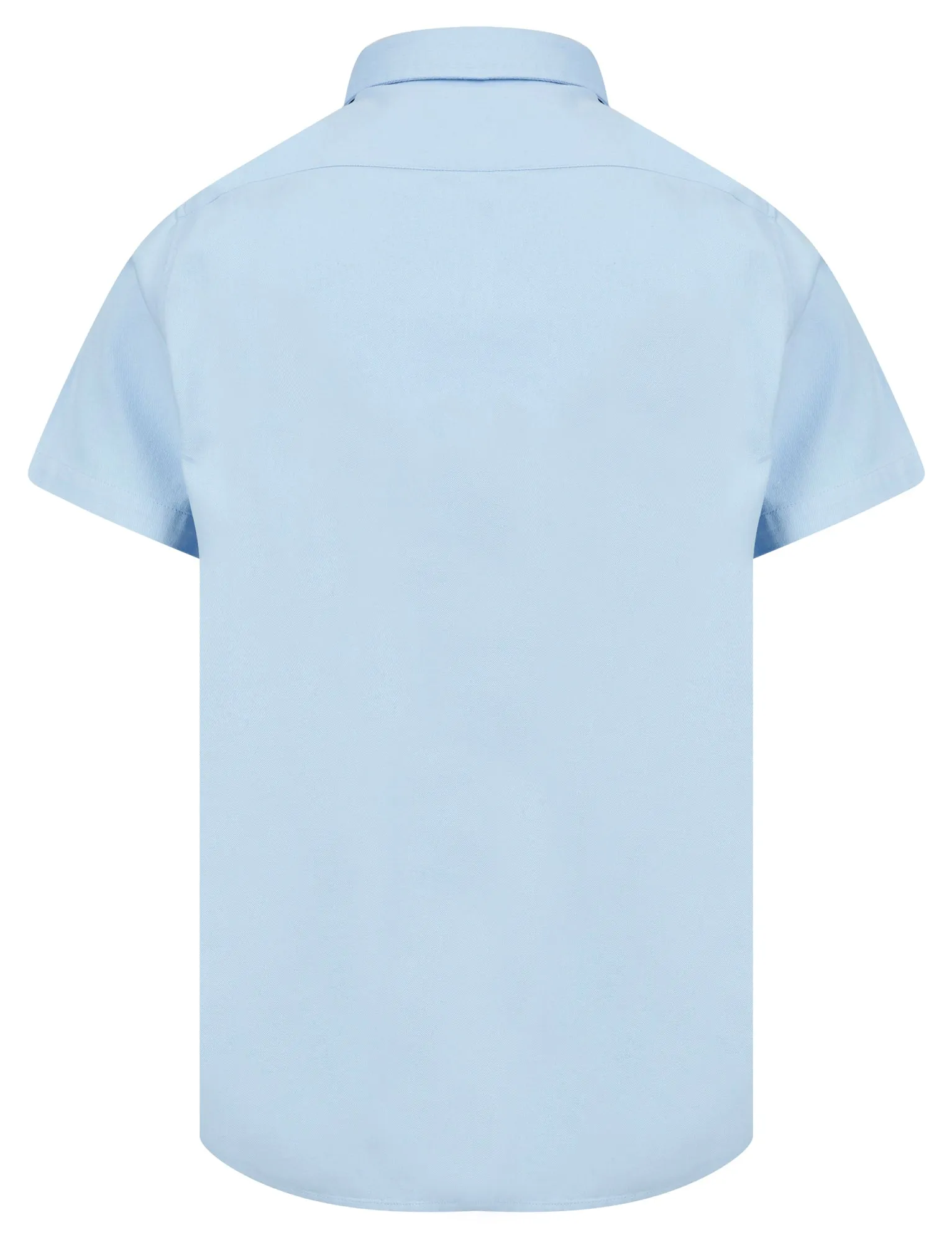 Elbury Short Sleeve Cotton Twill Shirt in Soft Blue  - Tokyo Laundry