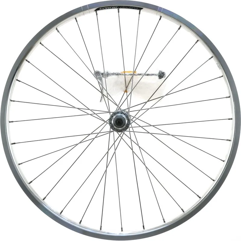 Electra Townie 7D 24" Front Wheel, Clincher, 100mm Hub, Rim Brake, QR, Schrader