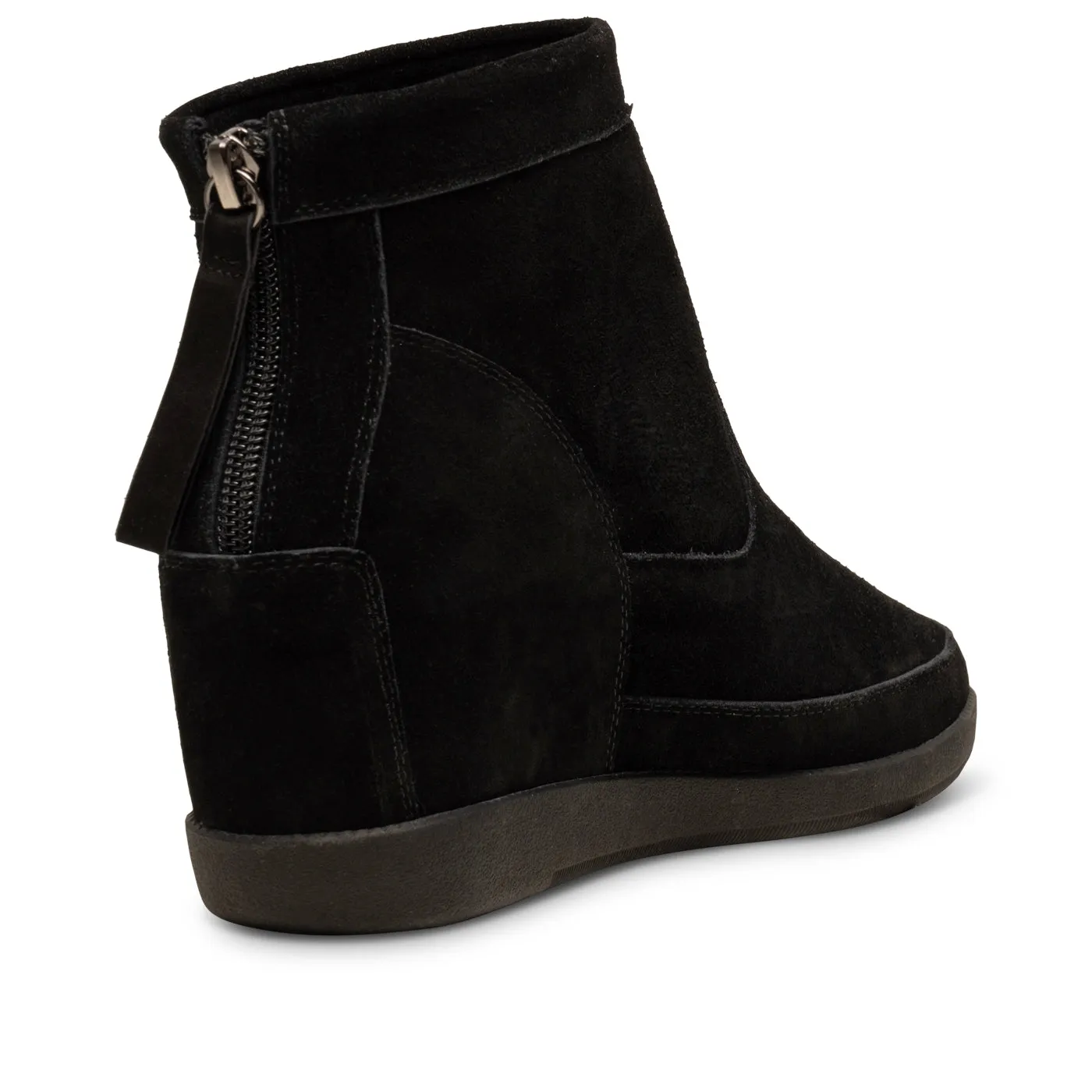 Emmy Suede Wedge - BLACK/BLACK