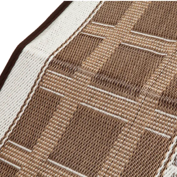 Europa Chestnut Brown And White Foldable Waterproof Large Camping Mat - 270x270 Cm