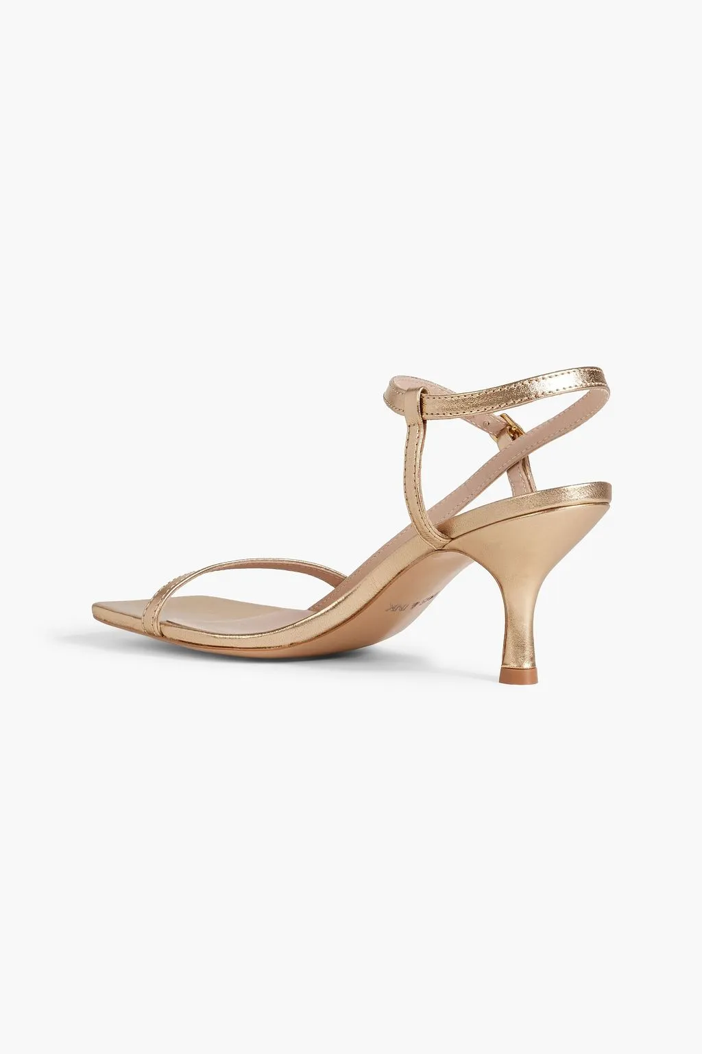 Fatimah Metallic Leather Slideback Sandals IRIS & INK Gold