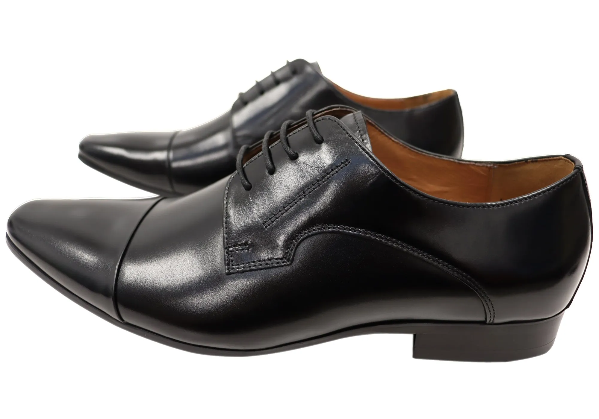 Florsheim Mens Copenhagen Cap Toe Derby EE Extra Wide Leather Shoes