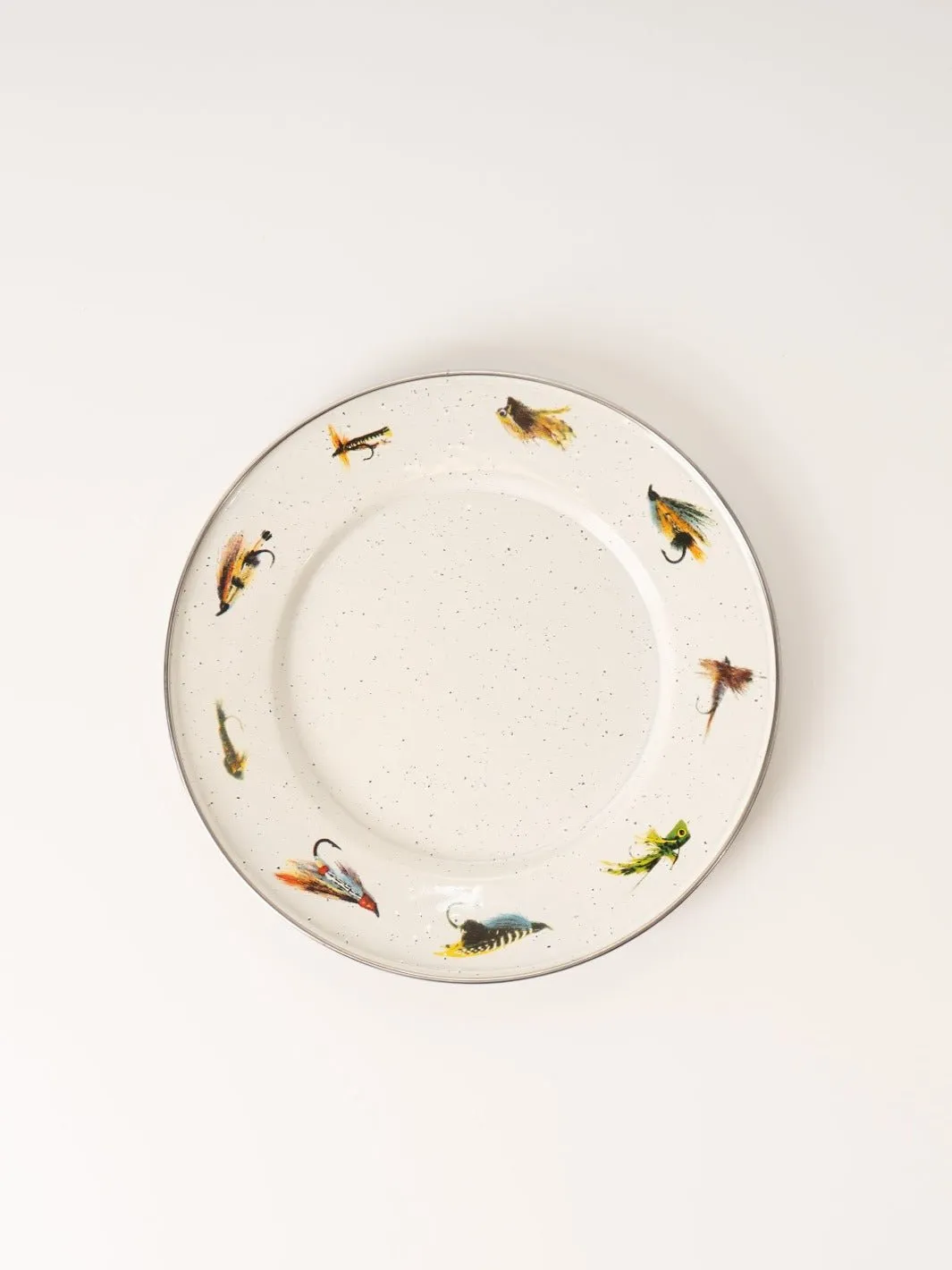 Fly Fishing Enamelware Side Plate