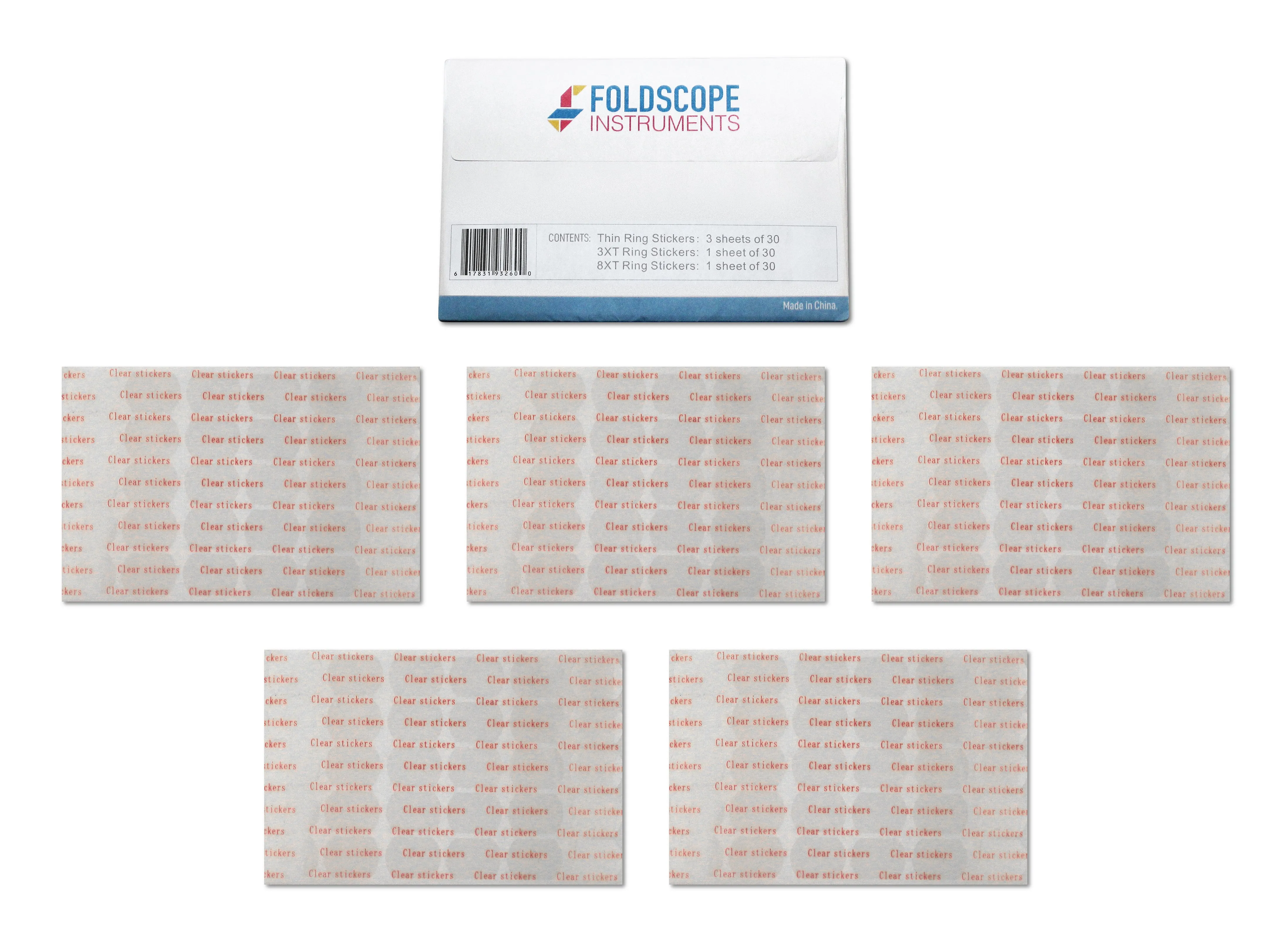 Foldscope Clear Stickers (150 stickers) - Holiday Savings!  Save 15% at check out.