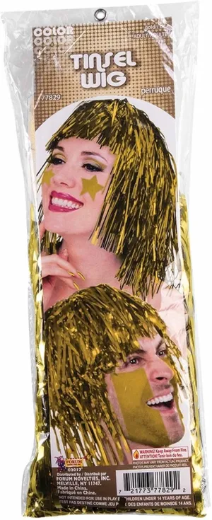 Forum Novelties Yellow Tinsel Wig