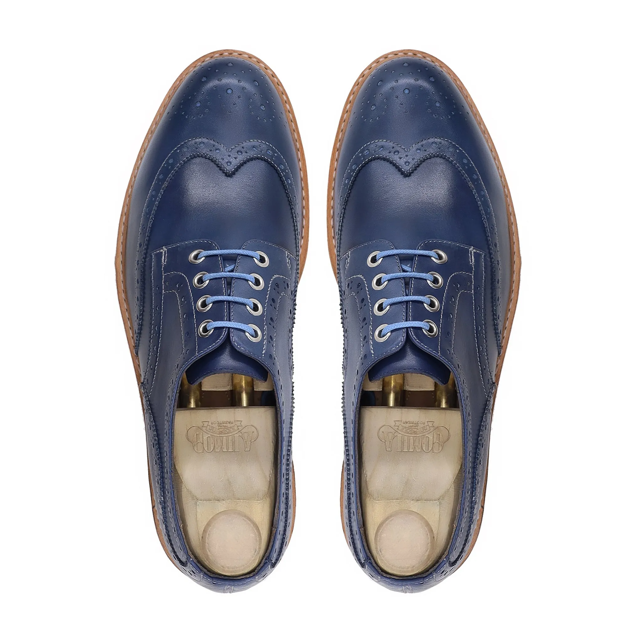 Foster Gy - Men's Blue Calf Leather Derby Shoe