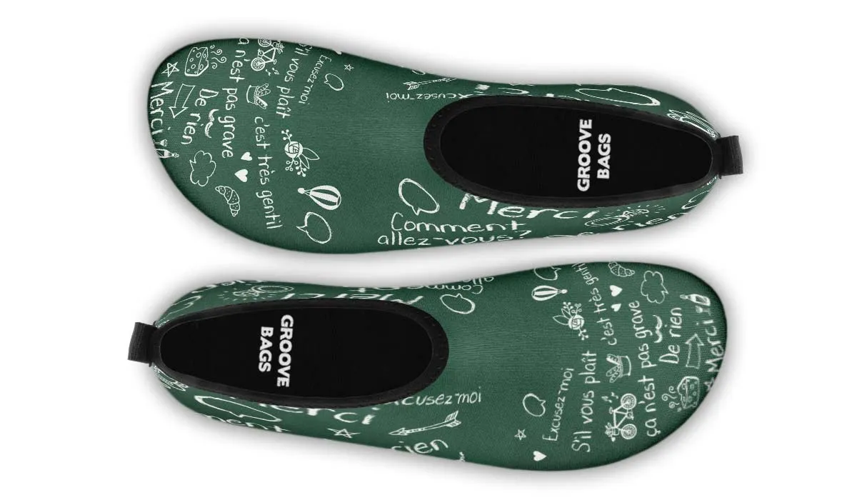 French Chalk Board Aqua Barefoot Shoes