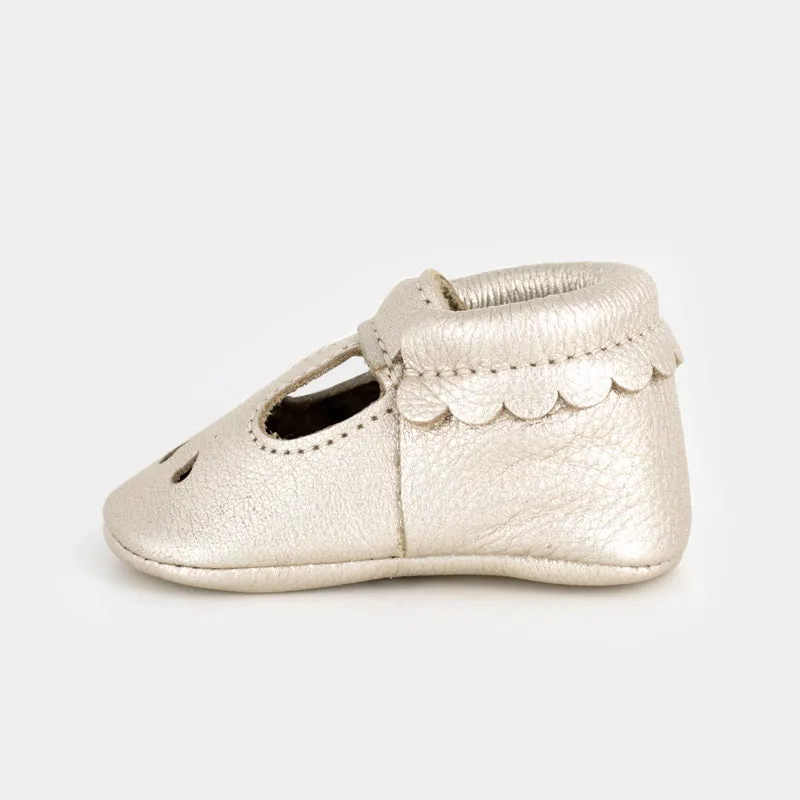 Freshly Picked Platinum Mary Jane Soft Sole Moccasins