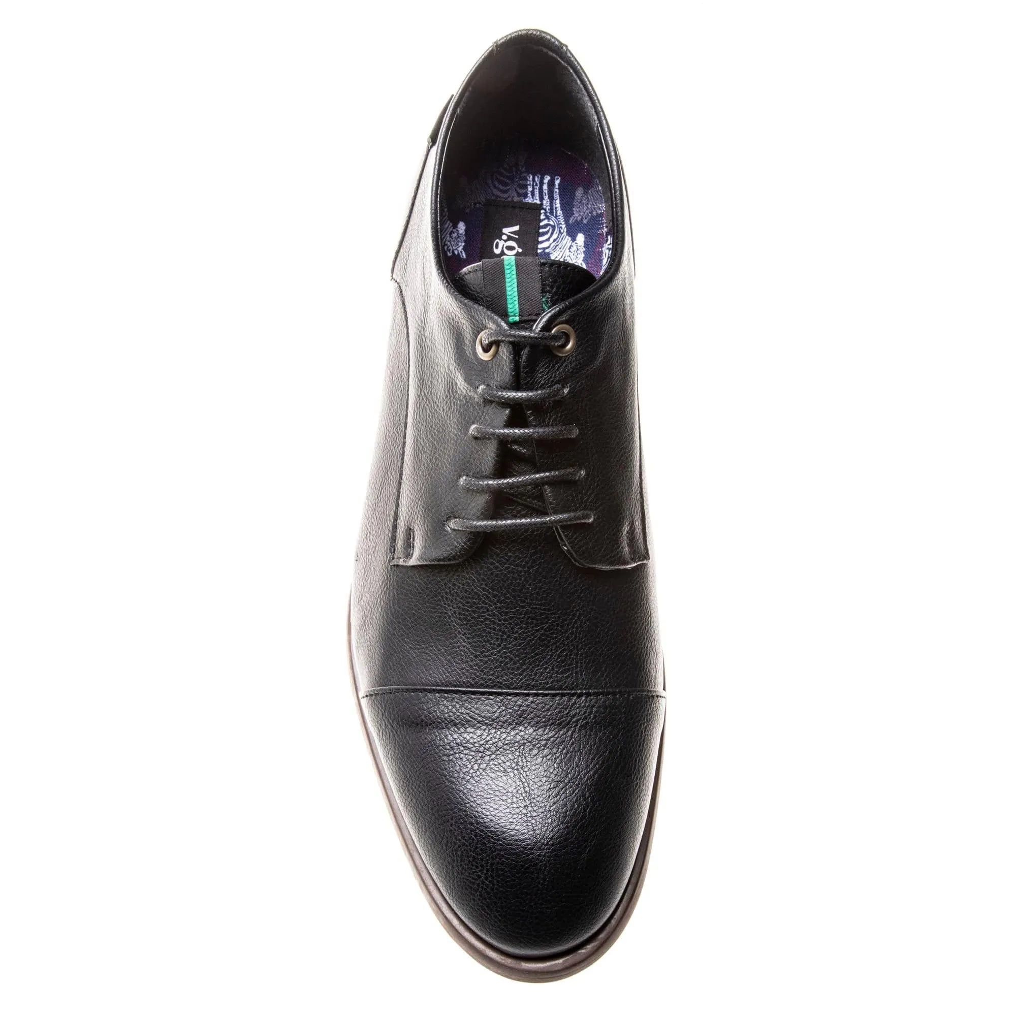 Ginger Men's Vegan Leather Derby Shoes | Black