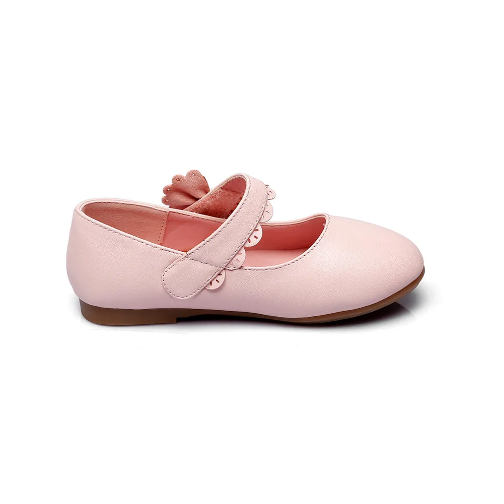 Girls Mary Jane Bow Side Strap Ballerina Flat