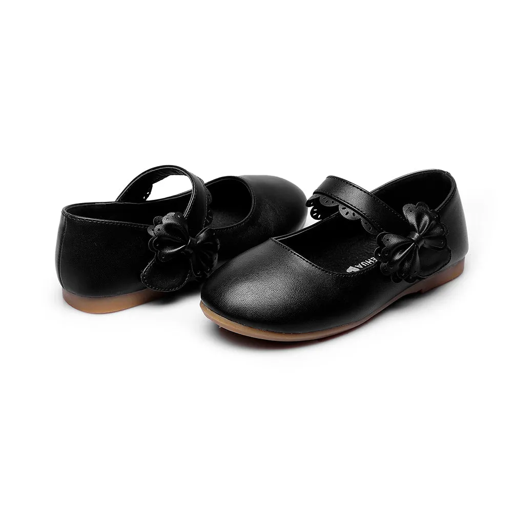 Girls Mary Jane Bow Side Strap Ballerina Flat