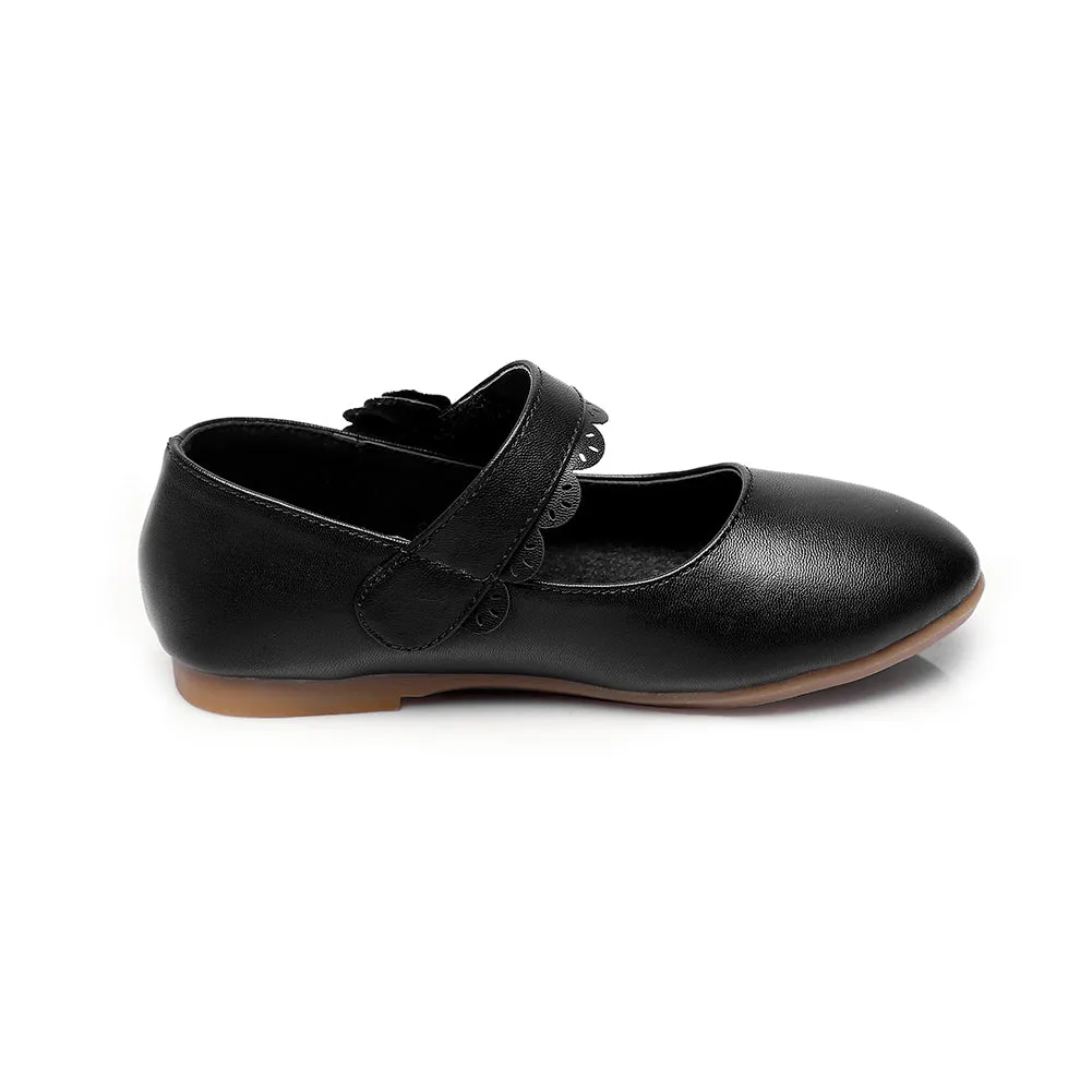 Girls Mary Jane Bow Side Strap Ballerina Flat