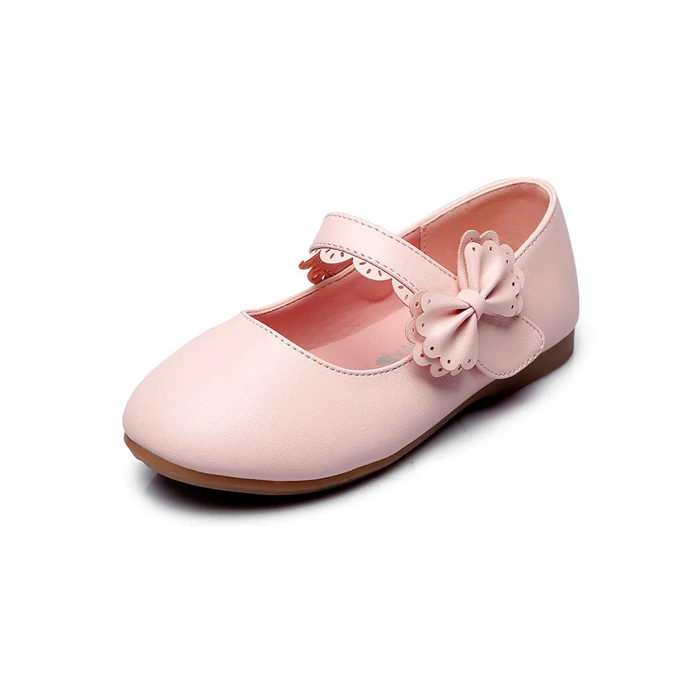 Girls Mary Jane Bow Side Strap Ballerina Flat