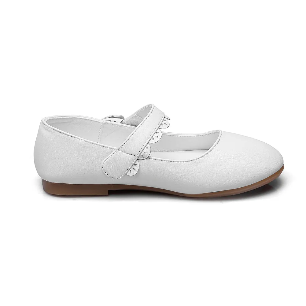 Girls Mary Jane Bow Side Strap Ballerina Flat