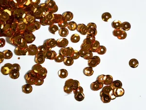 Golden Copper Metallic Circular Round Plastic Sequins(Wholesale)