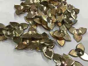 Golden Metallic 3-Petal Flower Plastic Sequins(Wholesale)