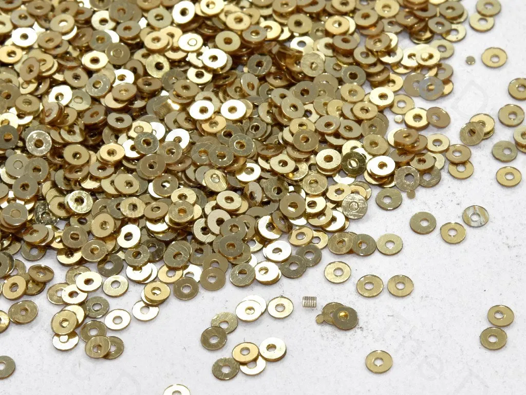 Golden Metallic Centrehole Micro Circular Sequins