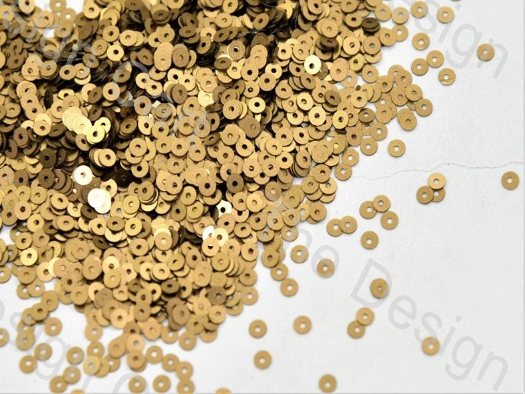 Golden Metallic Circular Sequins