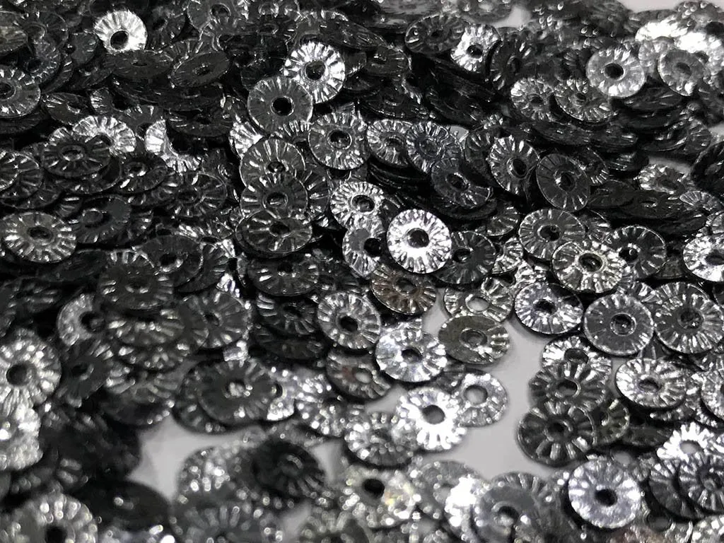 Gray Metallic Circular Plastic Sequins