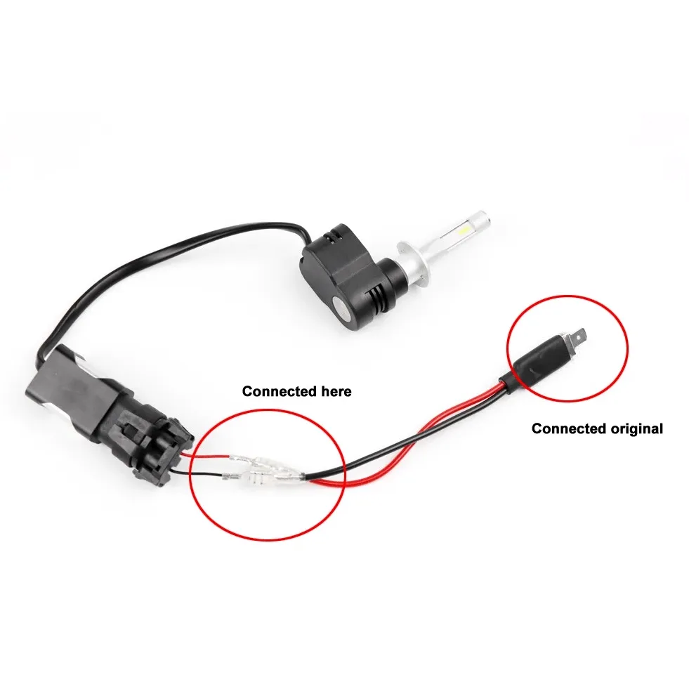 H3 Car Light Socket LED light Wire Harness Connector