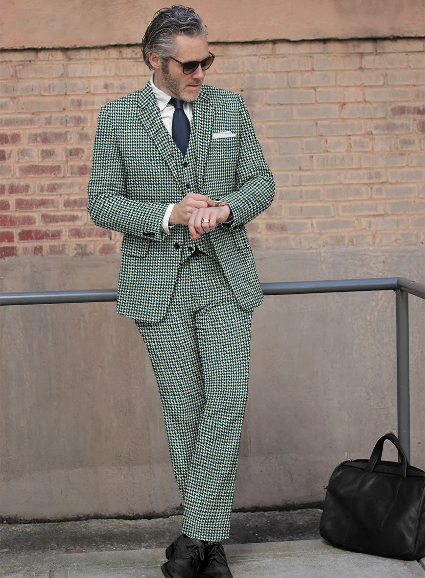 Harris Tweed Houndstooth Green Suit