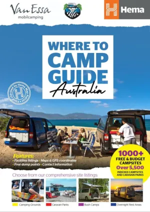 Hema Where to Camp Guide Travel Book Australia (1st Edition)