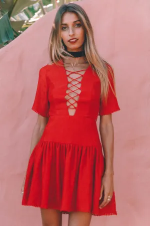 Hendrix Dress Red