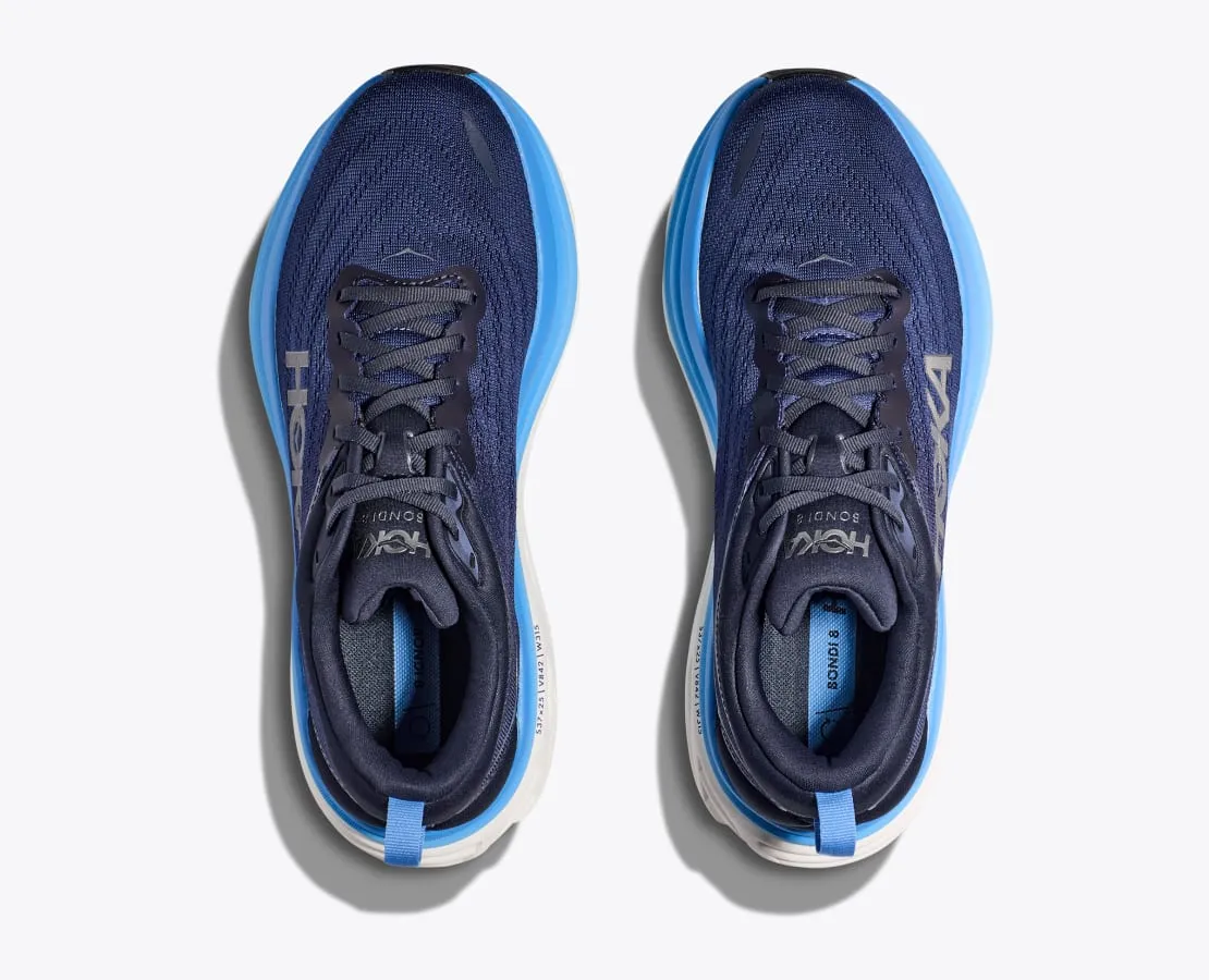 Hoka Mens Bondi 8 Wide-Outer Space/All Aboard (1127953-OSAA)