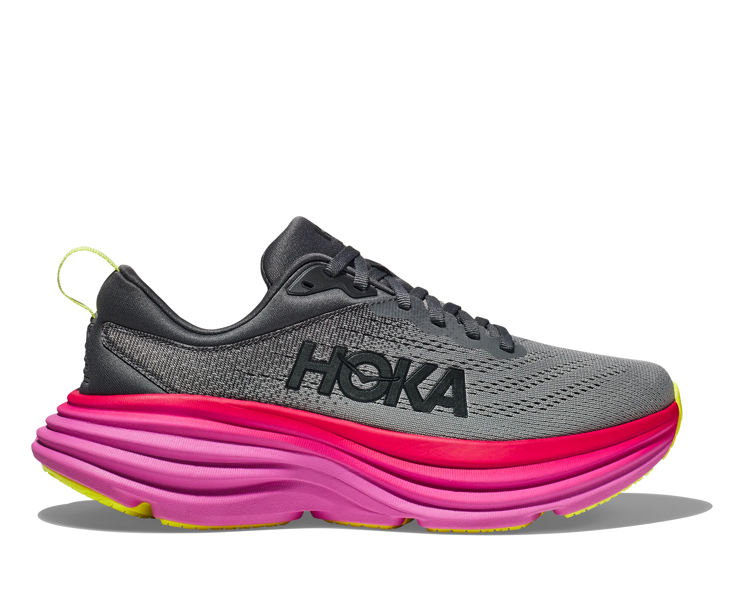 Hoka Womens Bondi 8- Castle Rock /Strawberry (1127952-CSRW)