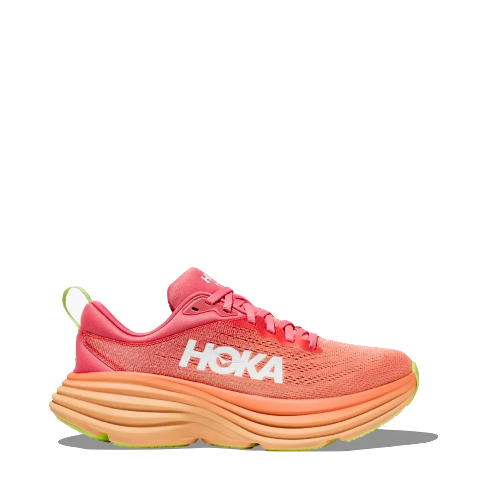 Hoka Women's Bondi 8 Running Sneaker (Coral/Papaya)