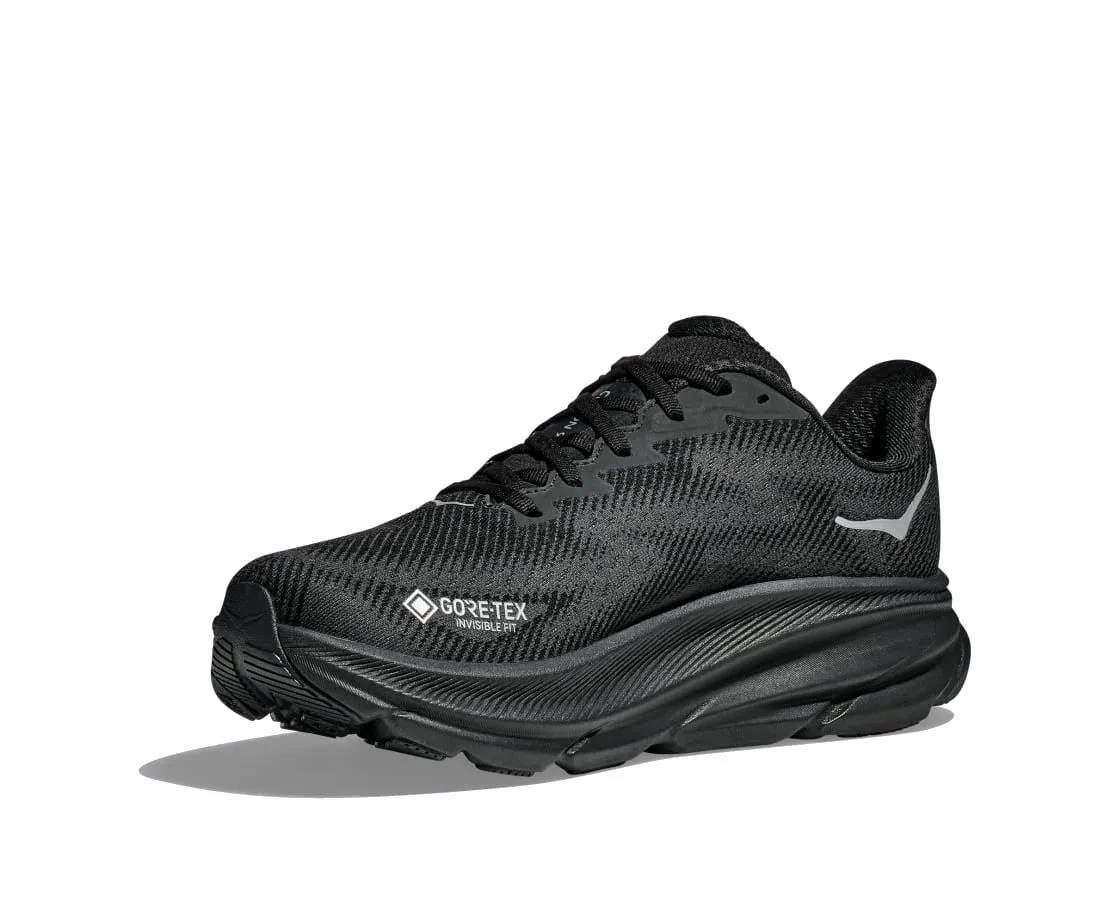 Hoka Women's Clifton 9 Gore-Tex - Black/Black