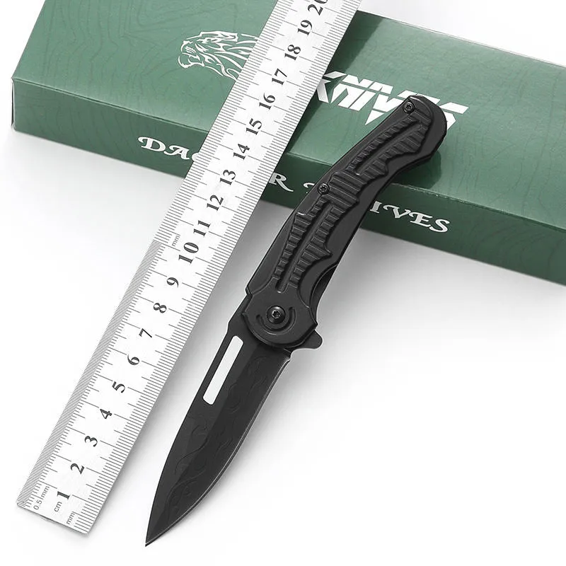 Hot Sale Black Survival  Self Defense Training Hunting Folding Pocket Knife For Outdoor Camping Knife