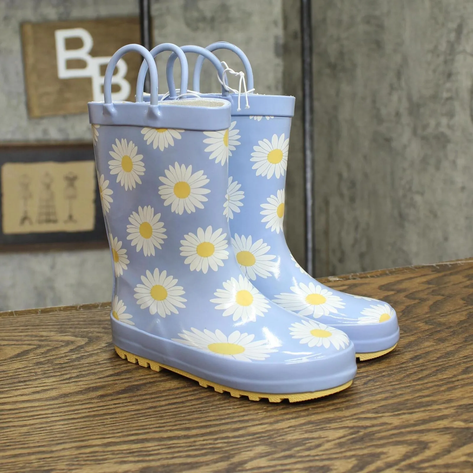 Hudson Baby Girls Floral Rain Boots 1676078e2205c5 Blue Daisy 10T