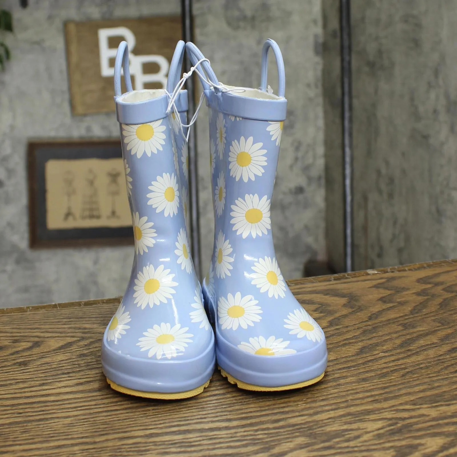 Hudson Baby Girls Floral Rain Boots 1676078e2205c5 Blue Daisy 10T