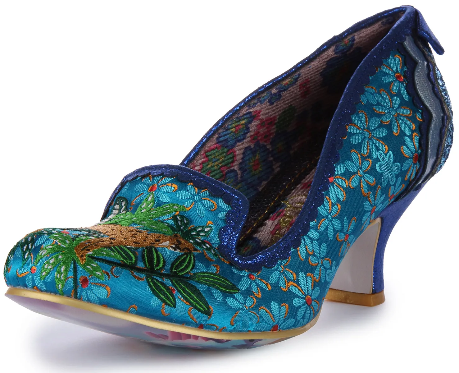 Irregular Choice Charmin Cheetah In Blue Multi For Women