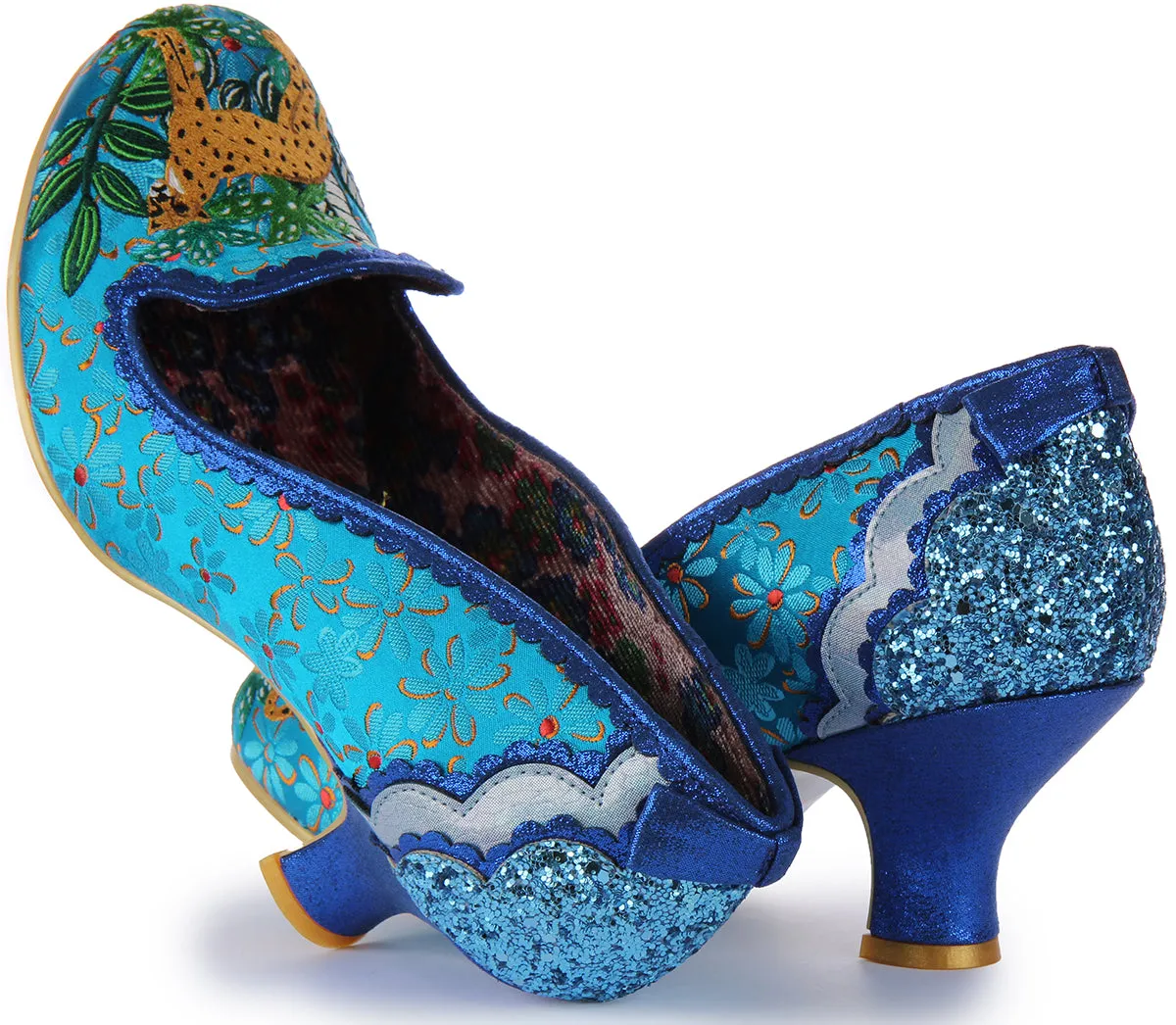 Irregular Choice Charmin Cheetah In Blue Multi For Women