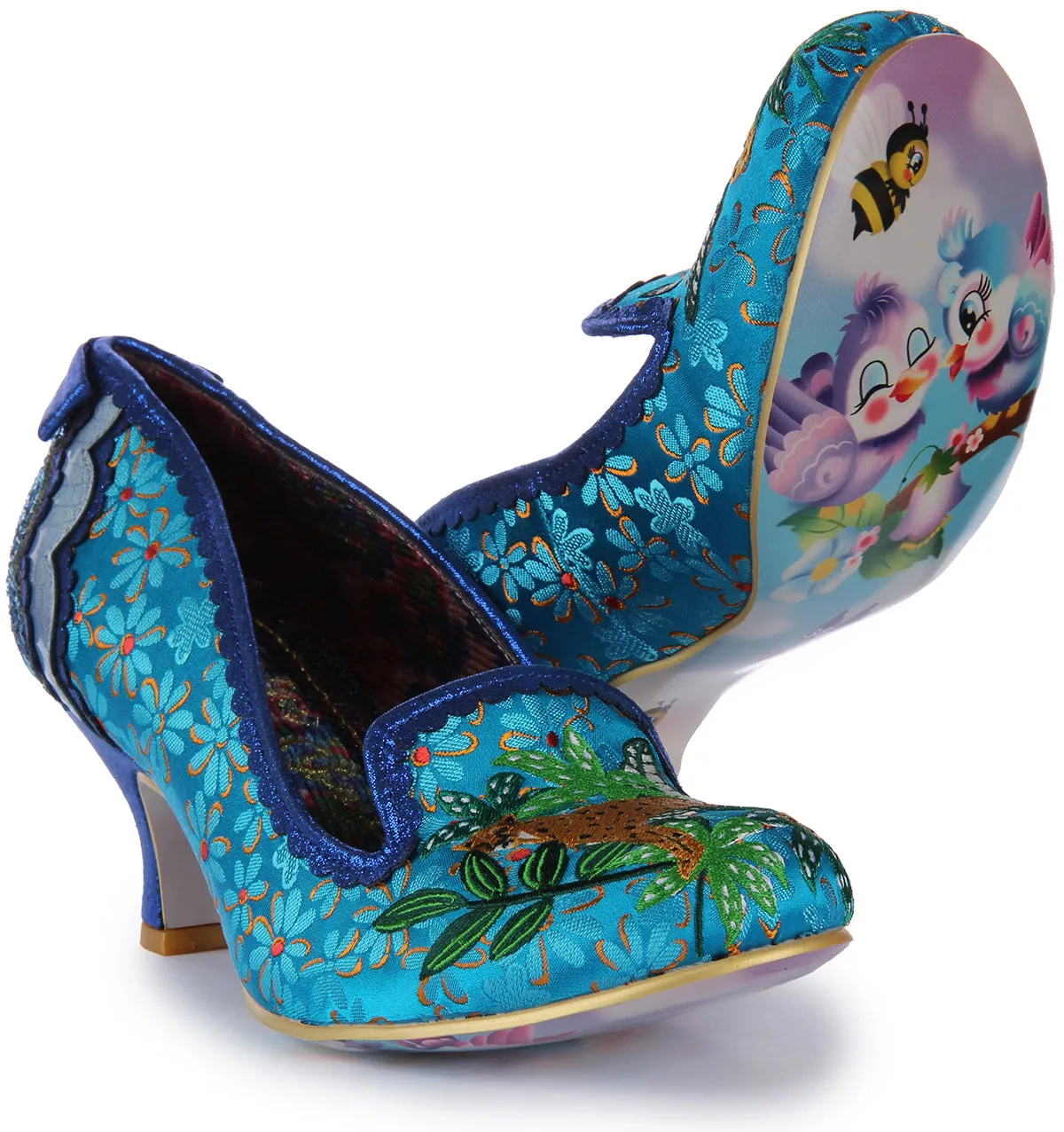 Irregular Choice Charmin Cheetah In Blue Multi For Women