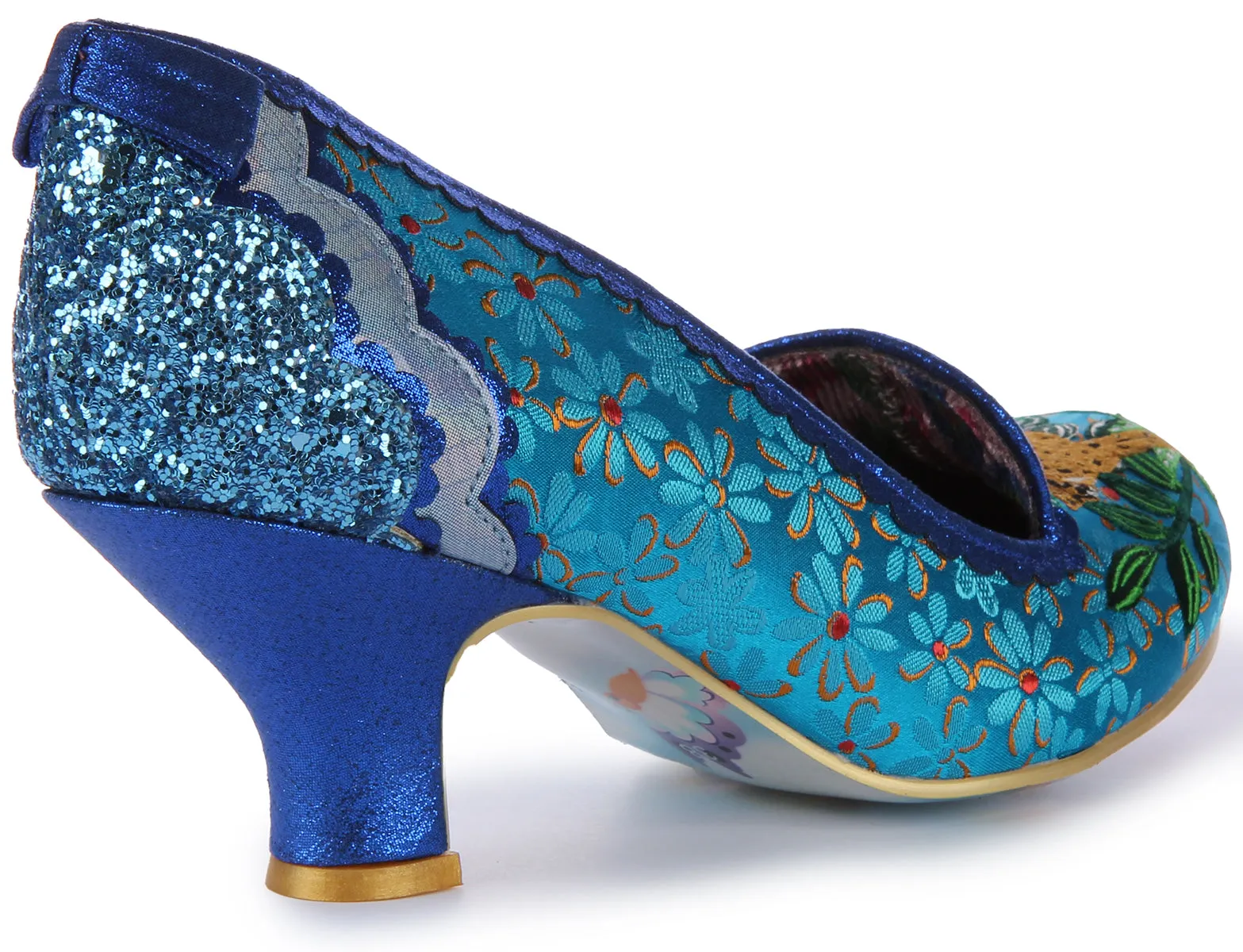 Irregular Choice Charmin Cheetah In Blue Multi For Women