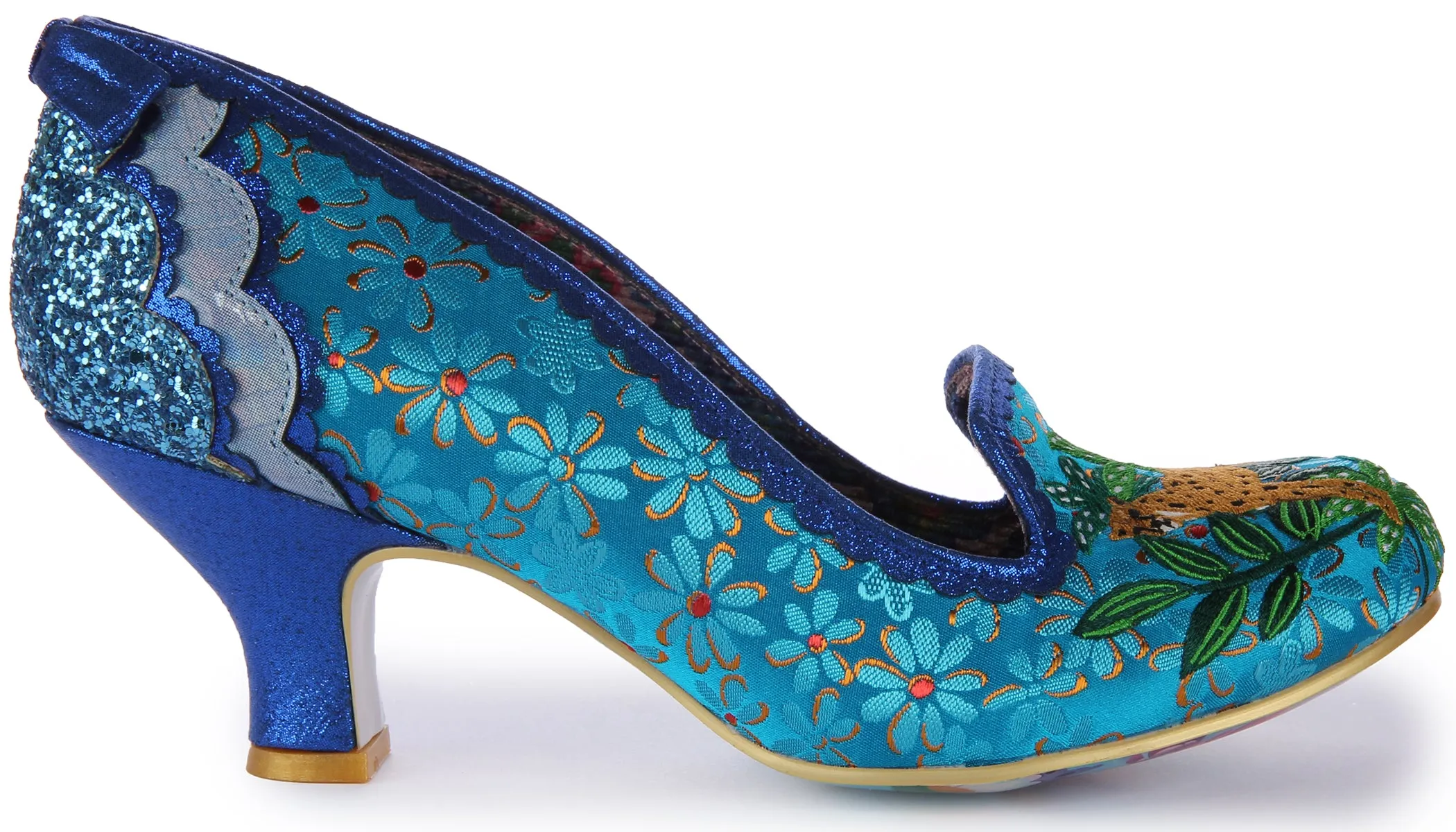 Irregular Choice Charmin Cheetah In Blue Multi For Women