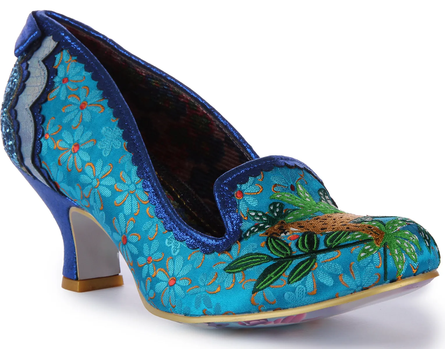 Irregular Choice Charmin Cheetah In Blue Multi For Women