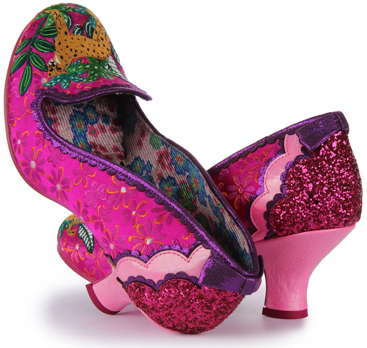 Irregular Choice Charmin Cheetah In Pinkmulti For Women