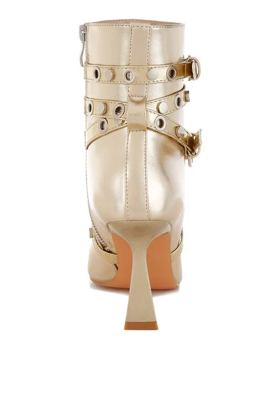 Jaunts Eyelets & Studs Harness Ankle Boots