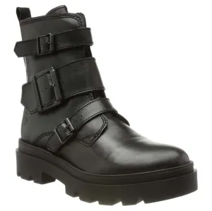 Jeda817Fly Leather Women's Buckle Ankle Boots