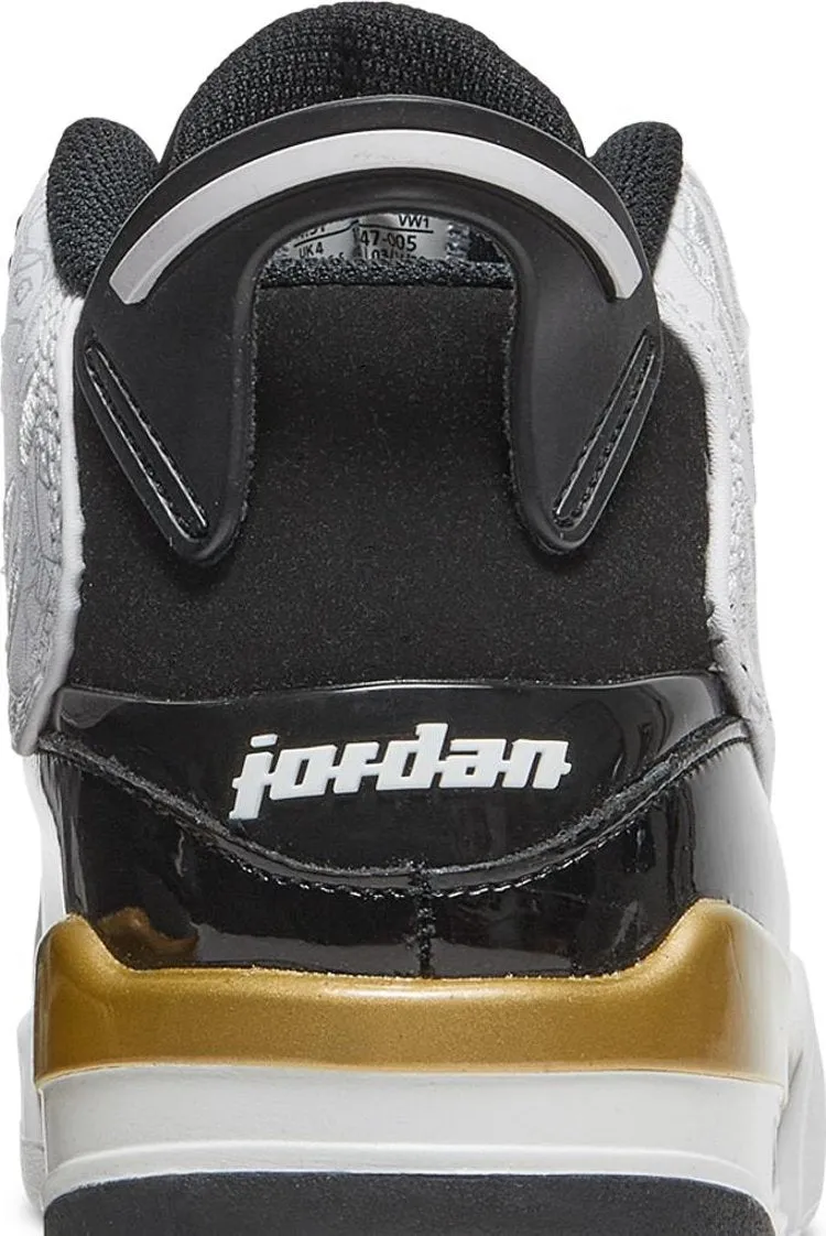 Jordan Dub Zero GS Metallic Gold sneakers, black