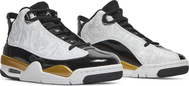 Jordan Dub Zero GS Metallic Gold sneakers, black