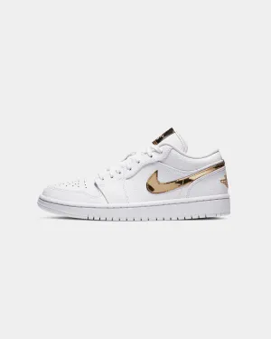 Jordan Women's Air Jordan 1 Low SE "Metallic Gold" White/Metallic Gold