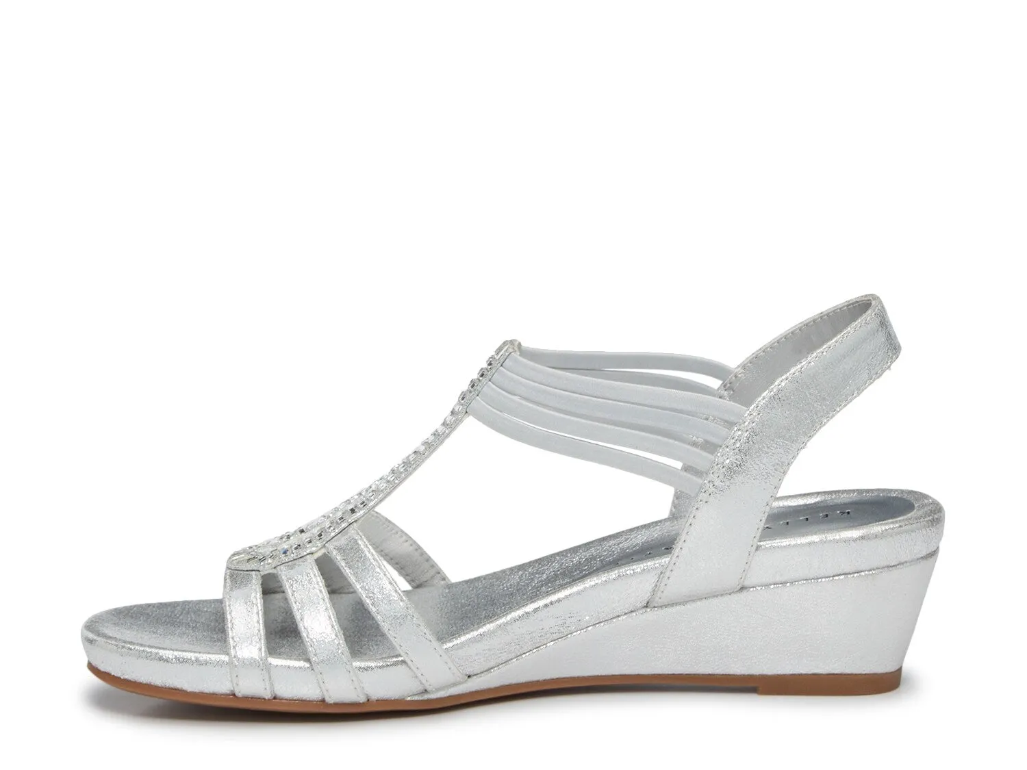 Kelly & Katie Valka Wedge Sandals, Metallic Silver