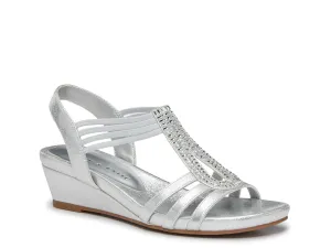 Kelly & Katie Valka Wedge Sandals, Metallic Silver