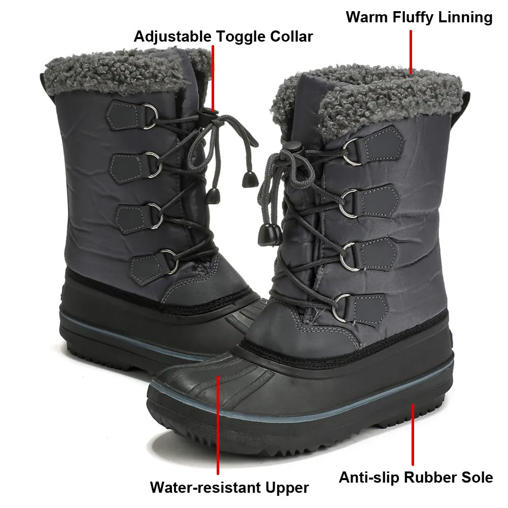 Kids Waterproof Snow Boots Outdoor Frosty Winter Fleece Shoes